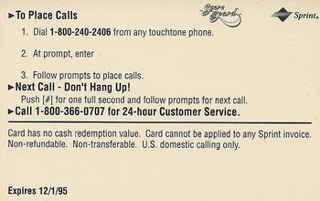 1994-95 Classic Assets - Phone Cards $2 TEST #NNO Errict Rhett Back