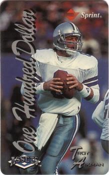 1994-95 Classic Assets - Phone Cards $100 TEST #NNO Troy Aikman Front