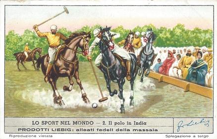 1951 Liebig Lo Sport Nel Mondo (Sports of the World) (Italian Text) (F1529, S1520) #2 Il polo in India Front