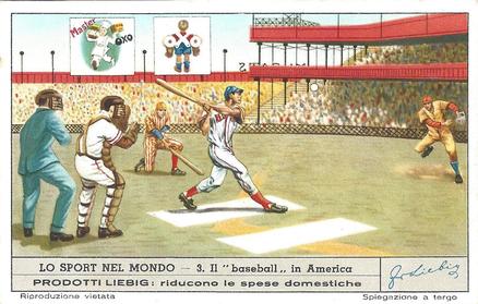 1951 Liebig Lo Sport Nel Mondo (Sports of the World) (Italian Text) (F1529, S1520) #3 Il baseball in America Front