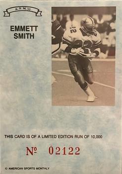 1992 American Sports Monthly (unlicensed) #A.S.M.50 Emmitt Smith Back