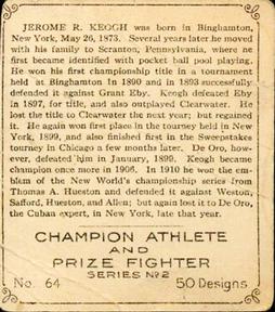 1910 Champion Athletes (C52) #64 Jerome Keogh Back