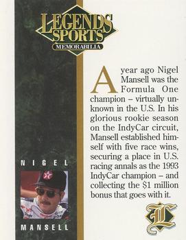 1994 Legends Sports Memorabilia #NNO Nigel Mansell Back