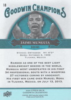 2020 Upper Deck Goodwin Champions - Turquoise #18 Jaime Munguia Back