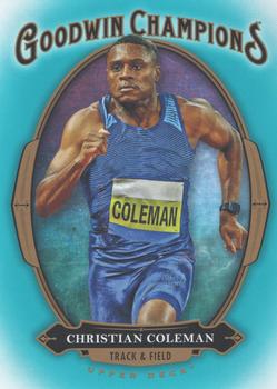 2020 Upper Deck Goodwin Champions - Turquoise #21 Christian Coleman Front