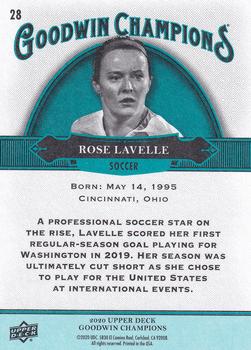 2020 Upper Deck Goodwin Champions - Turquoise #28 Rose Lavelle Back