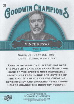 2020 Upper Deck Goodwin Champions - Turquoise #31 Vince Russo Back