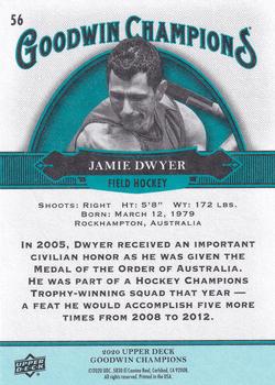 2020 Upper Deck Goodwin Champions - Turquoise #56 Jamie Dwyer Back
