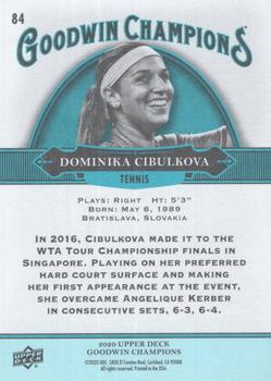 2020 Upper Deck Goodwin Champions - Turquoise #84 Dominika Cibulkova Back