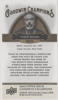 2020 Upper Deck Goodwin Champions - Minis #31 Vince Russo Back