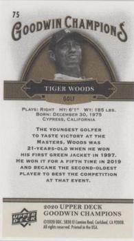 2020 Upper Deck Goodwin Champions - Minis #75 Tiger Woods Back