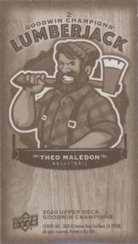 2020 Upper Deck Goodwin Champions - Minis Wood Lumberjack #2 Theo Maledon Back