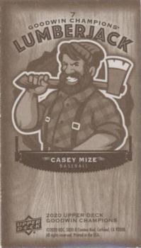 2020 Upper Deck Goodwin Champions - Minis Wood Lumberjack #7 Casey Mize Back