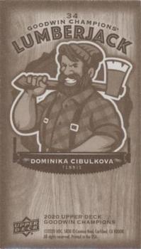 2020 Upper Deck Goodwin Champions - Minis Wood Lumberjack #34 Dominika Cibulkova Back