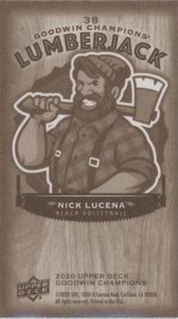 2020 Upper Deck Goodwin Champions - Minis Wood Lumberjack #38 Nick Lucena Back