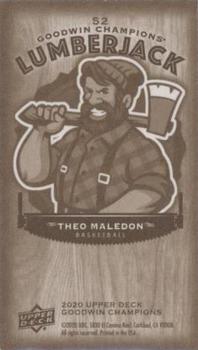 2020 Upper Deck Goodwin Champions - Minis Wood Lumberjack #52 Theo Maledon Back