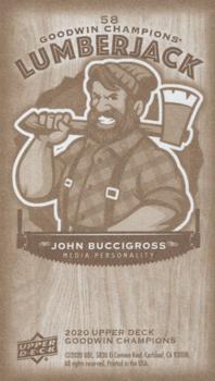 2020 Upper Deck Goodwin Champions - Minis Wood Lumberjack #58 John Buccigross Back