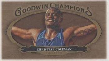 2020 Upper Deck Goodwin Champions - Minis Wood Lumberjack #71 Christian Coleman Front