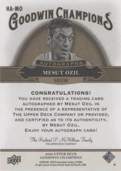 2020 Upper Deck Goodwin Champions - Autographs Horizontal #HA-MO Mesut Ozil Back