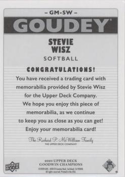 2020 Upper Deck Goodwin Champions - Goudey Memorabilia #GM-SW Stevie Wisz Back