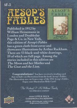 2020 Upper Deck Goodwin Champions - Aesop's Fables Illustration Relics #AF-3 1912 Edition Back