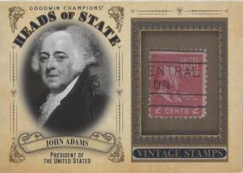 2020 Upper Deck Goodwin Champions - Heads of State Stamp Relics #HS-15 John Adams Front