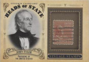 2020 Upper Deck Goodwin Champions - Heads of State Stamp Relics #HS-17 John Tyler Front