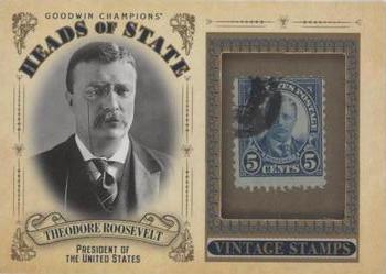 2020 Upper Deck Goodwin Champions - Heads of State Stamp Relics #HS-23 Theodore Roosevelt Front