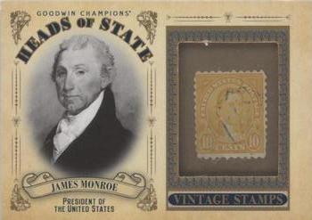 2020 Upper Deck Goodwin Champions - Heads of State Stamp Relics #HS-33 James Monroe Front