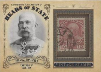 2020 Upper Deck Goodwin Champions - Heads of State Stamp Relics #HS-35 Franz Joseph I Front