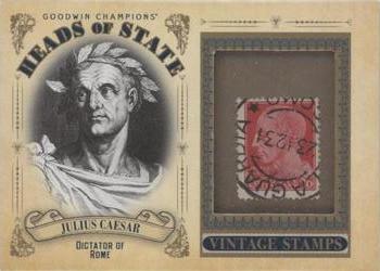 2020 Upper Deck Goodwin Champions - Heads of State Stamp Relics #HS-45 Julius Caesar Front