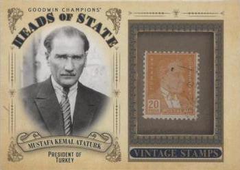 2020 Upper Deck Goodwin Champions - Heads of State Stamp Relics #HS-47 Mustafa Kemal Ataturk Front