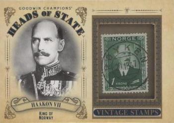 2020 Upper Deck Goodwin Champions - Heads of State Stamp Relics #HS-48 Haakon VII of Norway Front
