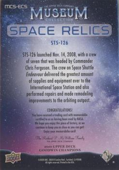 2020 Upper Deck Goodwin Champions - Museum Collection Space Relics #MCS-ECS STS-126 Coverall Suit Back