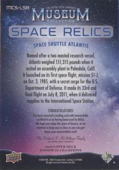 2020 Upper Deck Goodwin Champions - Museum Collection Space Relics #MCS-LSB Space Shuttle Atlantis Staging Area Bag Back
