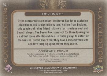 2020 Upper Deck Goodwin Champions - Cat Collection Manufactured Patches #FC-1 Devon Rex Back