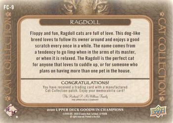 2020 Upper Deck Goodwin Champions - Cat Collection Manufactured Patches #FC-9 Ragdoll Back
