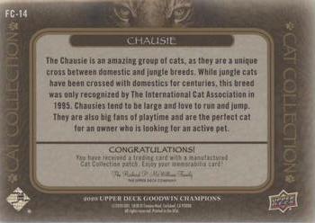 2020 Upper Deck Goodwin Champions - Cat Collection Manufactured Patches #FC-14 Chausie Back
