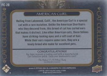 2020 Upper Deck Goodwin Champions - Cat Collection Manufactured Patches #FC-20 American Curl Back