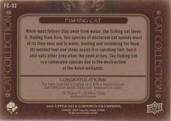 2020 Upper Deck Goodwin Champions - Cat Collection Manufactured Patches #FC-32 Fishing Cat Back