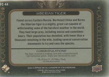 2020 Upper Deck Goodwin Champions - Cat Collection Manufactured Patches #FC-44 Siberian Tiger Back