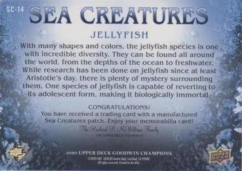 2020 Upper Deck Goodwin Champions - Sea Creatures Manufactured Patches #SC-14 Jellyfish Back
