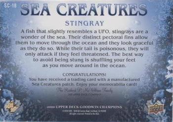 2020 Upper Deck Goodwin Champions - Sea Creatures Manufactured Patches #SC-18 Stingray Back