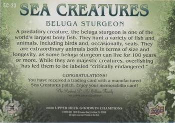2020 Upper Deck Goodwin Champions - Sea Creatures Manufactured Patches #SC-23 Beluga Sturgeon Back