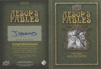 2020 Upper Deck Goodwin Champions - Aesop's Fables Sketch Booklet #AFS-10 The Owl and The Birds Back