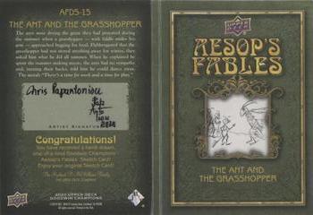 2020 Upper Deck Goodwin Champions - Aesop's Fables Dual Sketch Booklet #AFDS-15 Christos Papantoniou Back