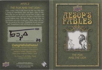 2020 Upper Deck Goodwin Champions - Aesop's Fables Dual Sketch Booklet #AFDS-2 Mauro Fodra Back