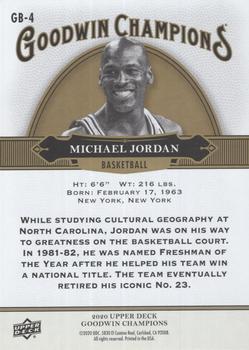 2020 Upper Deck Goodwin Champions - Basketball Retail Exclusives #GB-4 Michael Jordan Back
