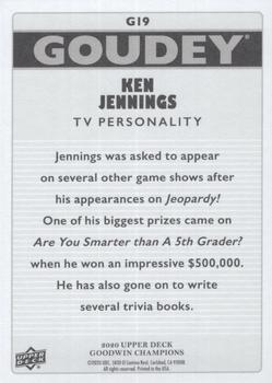 2020 Upper Deck Goodwin Champions - Goudey #G19 Ken Jennings Back