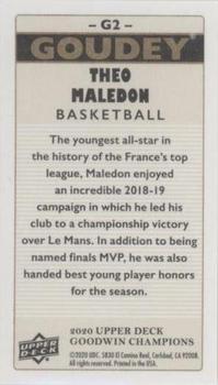 2020 Upper Deck Goodwin Champions - Goudey Minis #G2 Theo Maledon Back